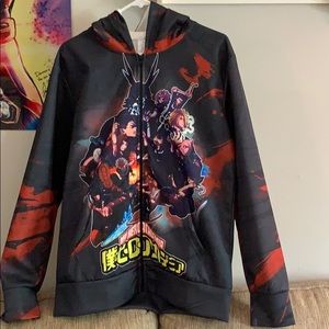 My hero academia zip up hoodie